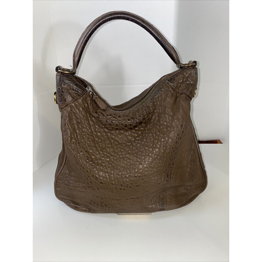 Marc By Marc Jacobs Classic Q Hillier Brown Croc Expandable Hobo Bag Purse